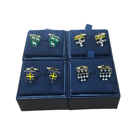 University of Oxford Worcester College Cufflinks by Ede & Ravenscroft - Gold Bar - Picture 7 of 7